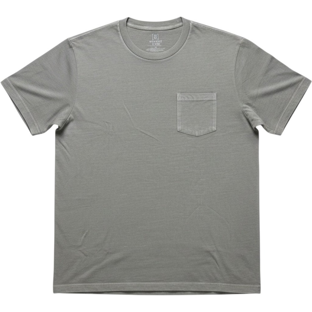 George Men Fashion Crew Tee Coastal Grey Short Sleeve Pocket T-Shirt Sz M 38-40